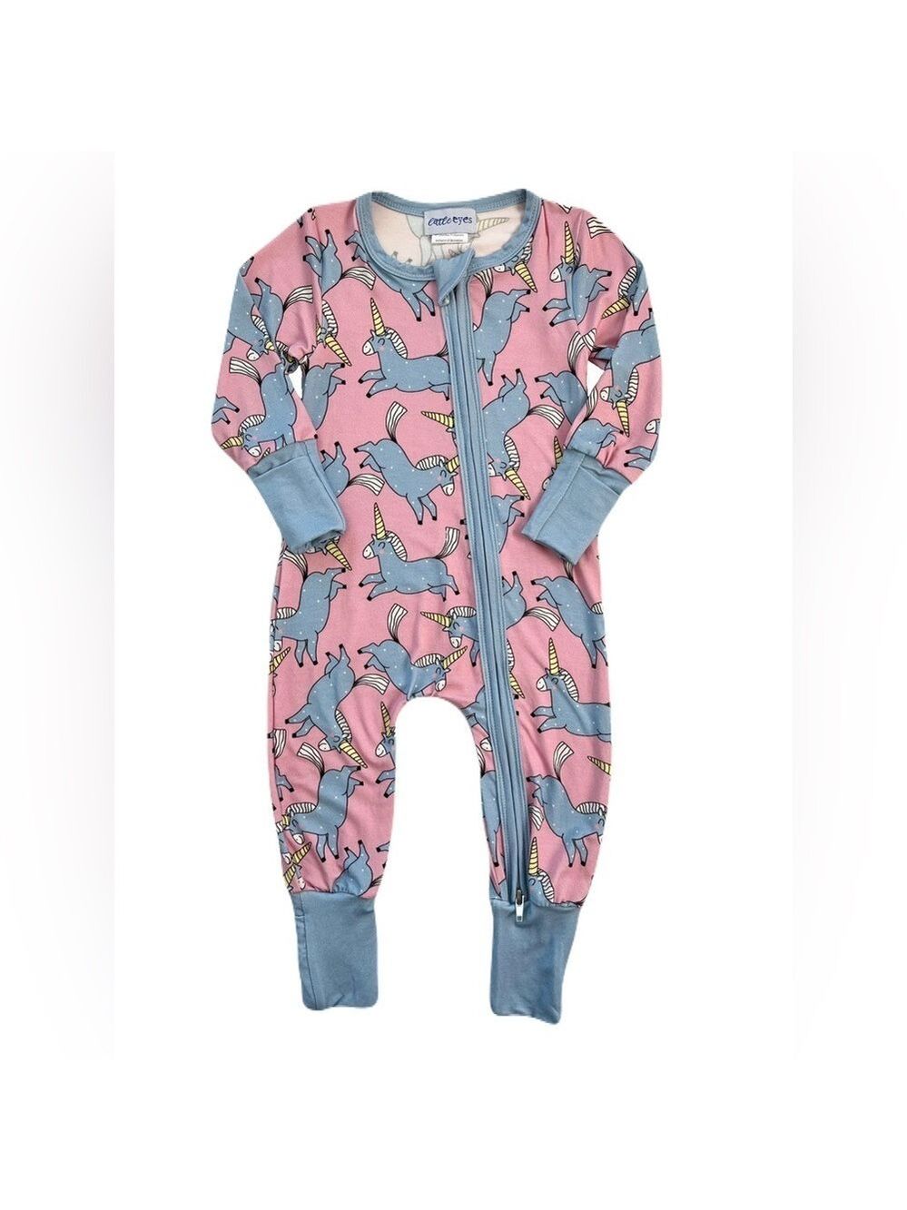 Little Eyes Bubblegum Unicorn Bamboo Zippy - Old Style Zipper Cover